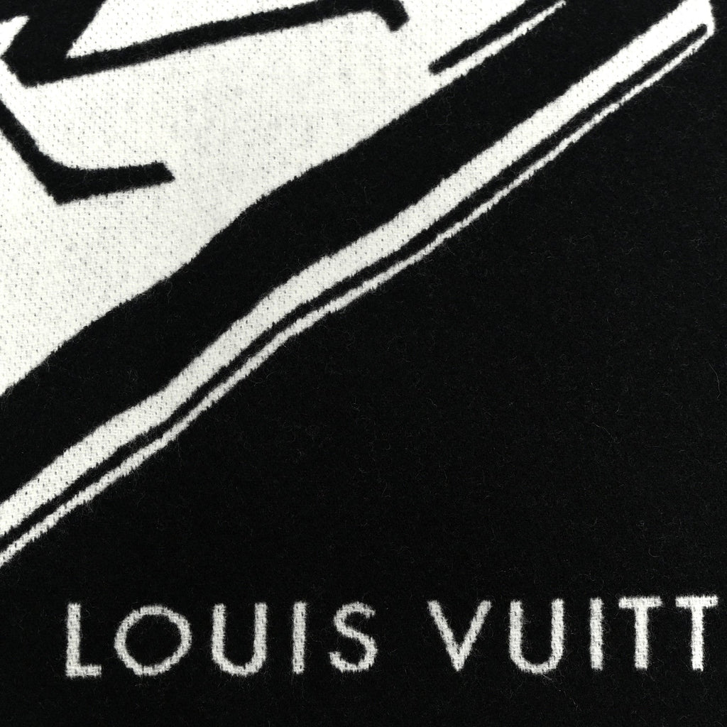 Louis Vuitton Wool Cashmere Lock And Keys Scarf Black