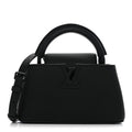 Louis Vuitton Matte Taurillon Capucines East West Mini All Black