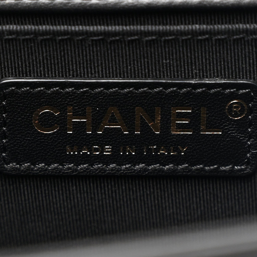 Chanel Lambskin Quilted Medium Boy Flap Black