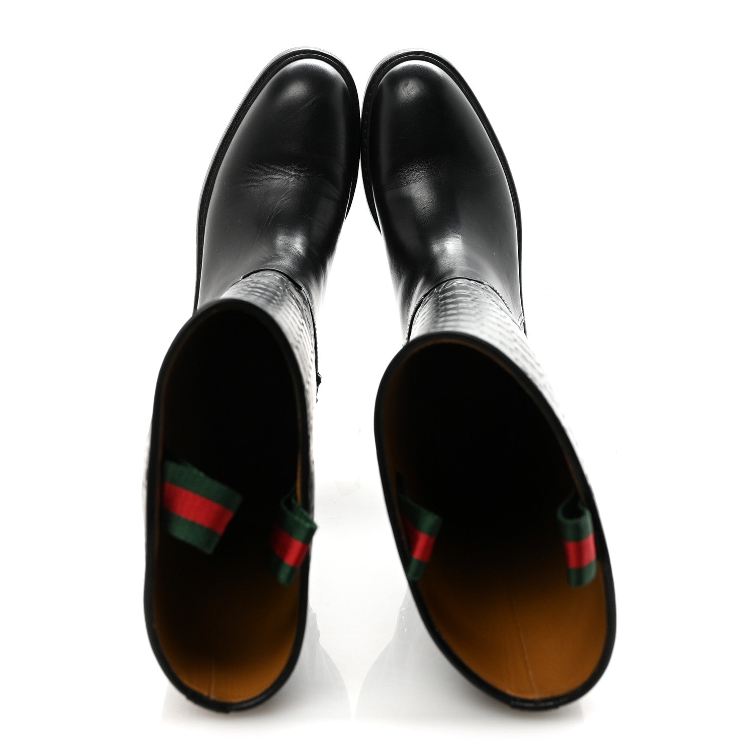 Gucci Guccissima Michelangelo Slim Horsebit Riding Boots 37 Black