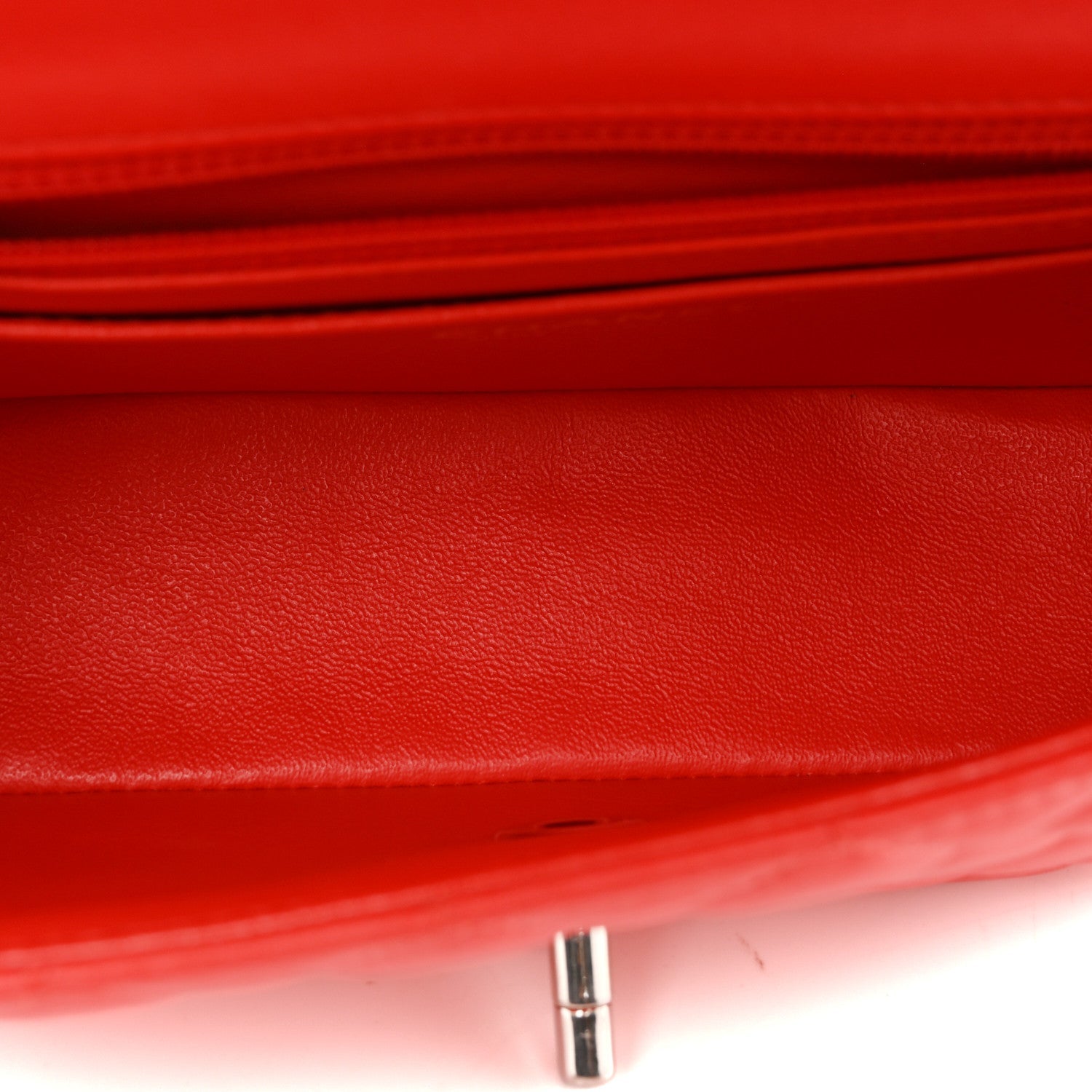 Chanel Lambskin Quilted Mini Rectangular Flap Red
