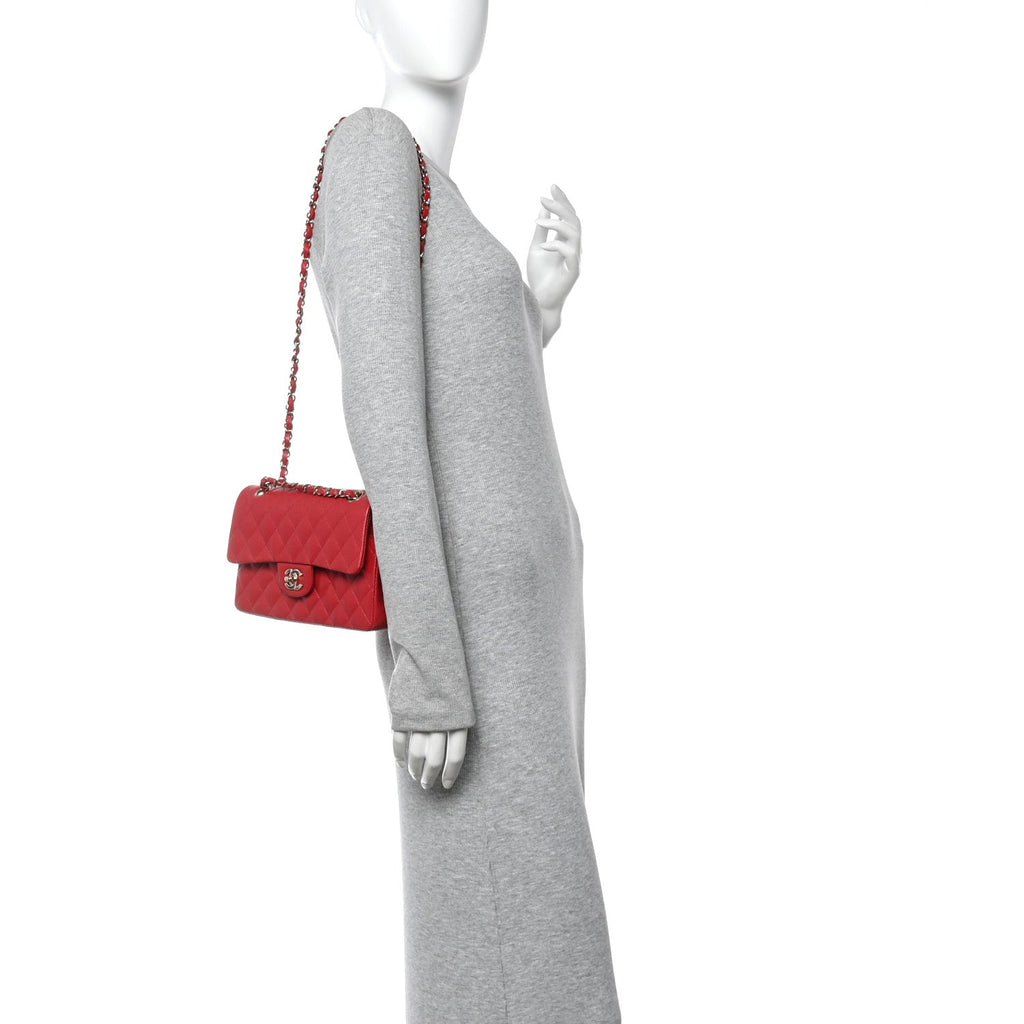 Chanel Caviar Quilted Small Double Flap Red