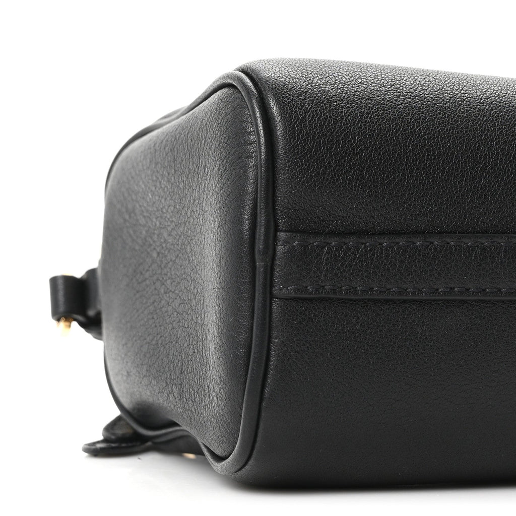 Prada Calfskin Triangle Pouch Shoulder Bag Black