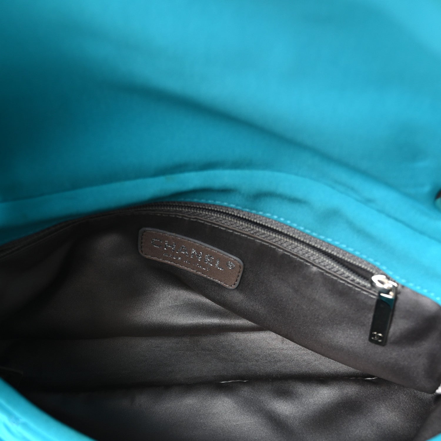 Chanel Nylon Bubble Quilt Medium Flap Turquoise