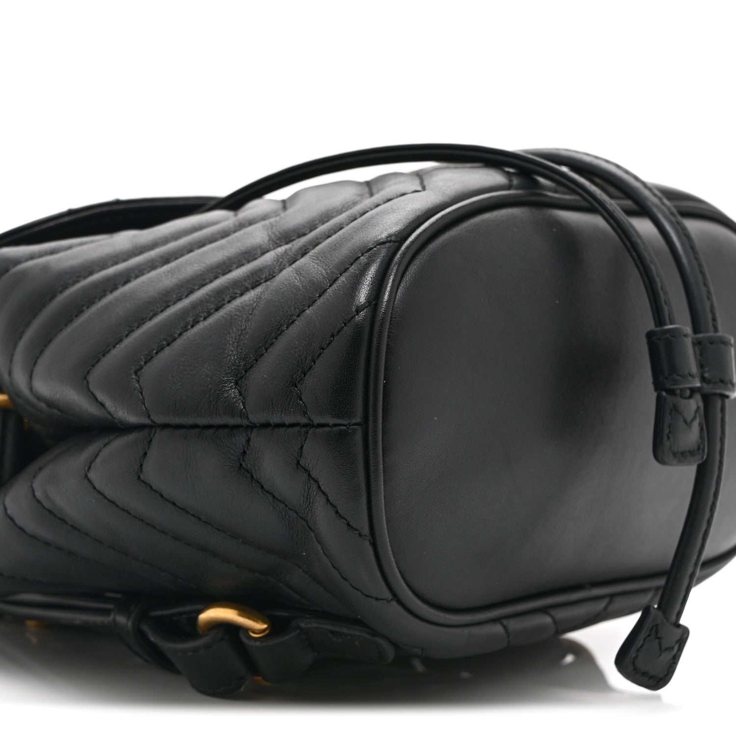 Gucci Calfskin Matelasse GG Marmont Flap Backpack Black