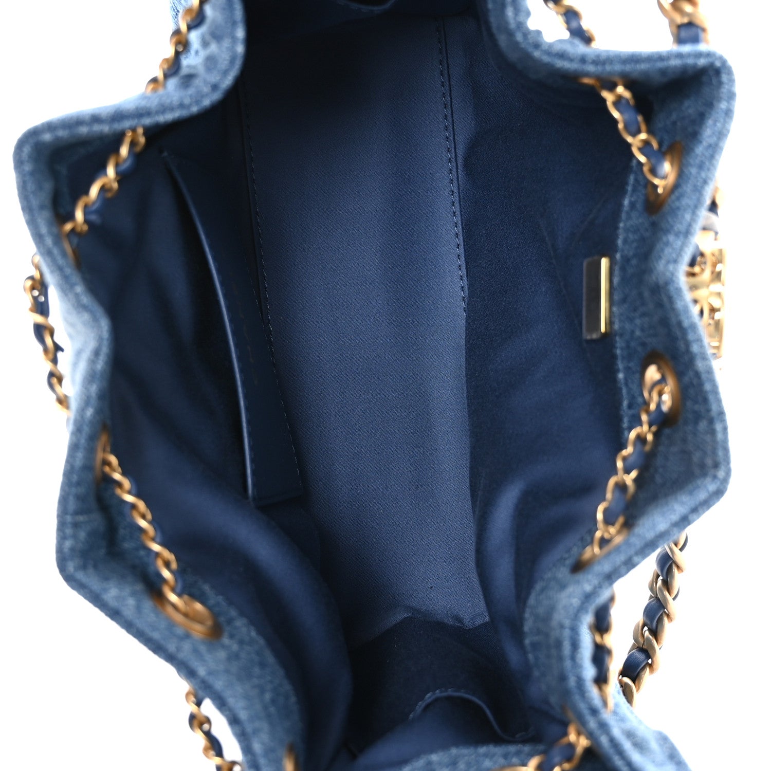 Chanel Washed Denim Quilted Mini Chanel 25 Handbag Blue