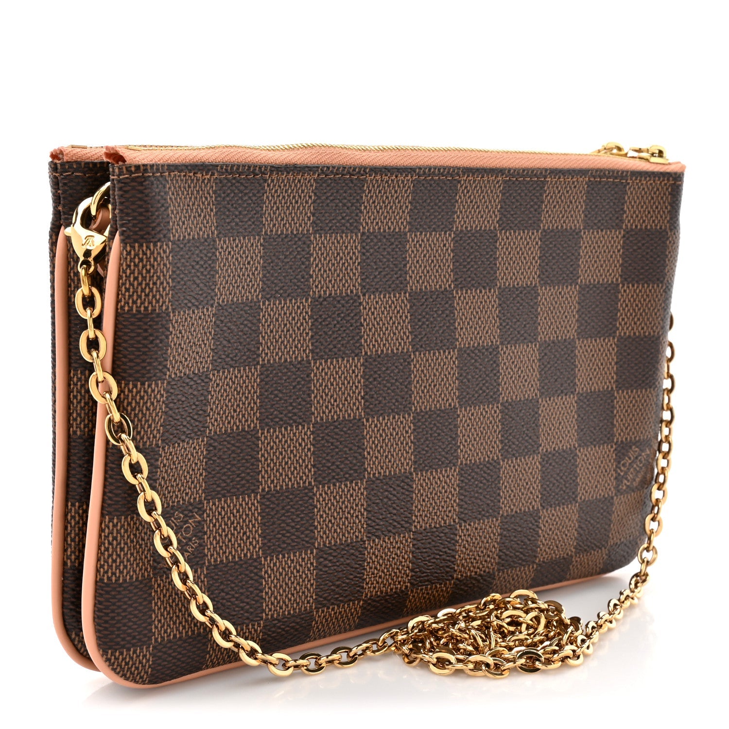 Louis Vuitton Damier Ebene Double Zip Pochette