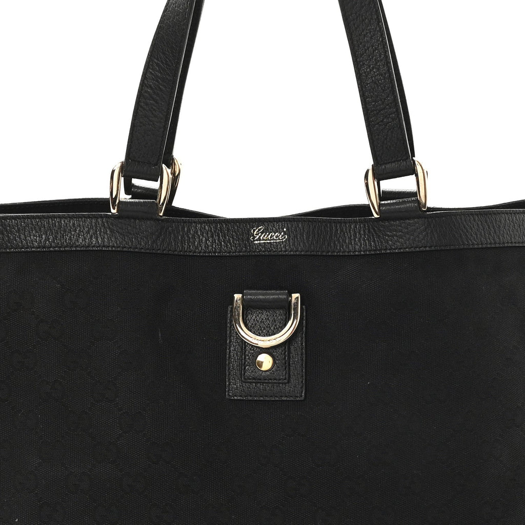 Gucci Monogram Large Abbey Tote Black
