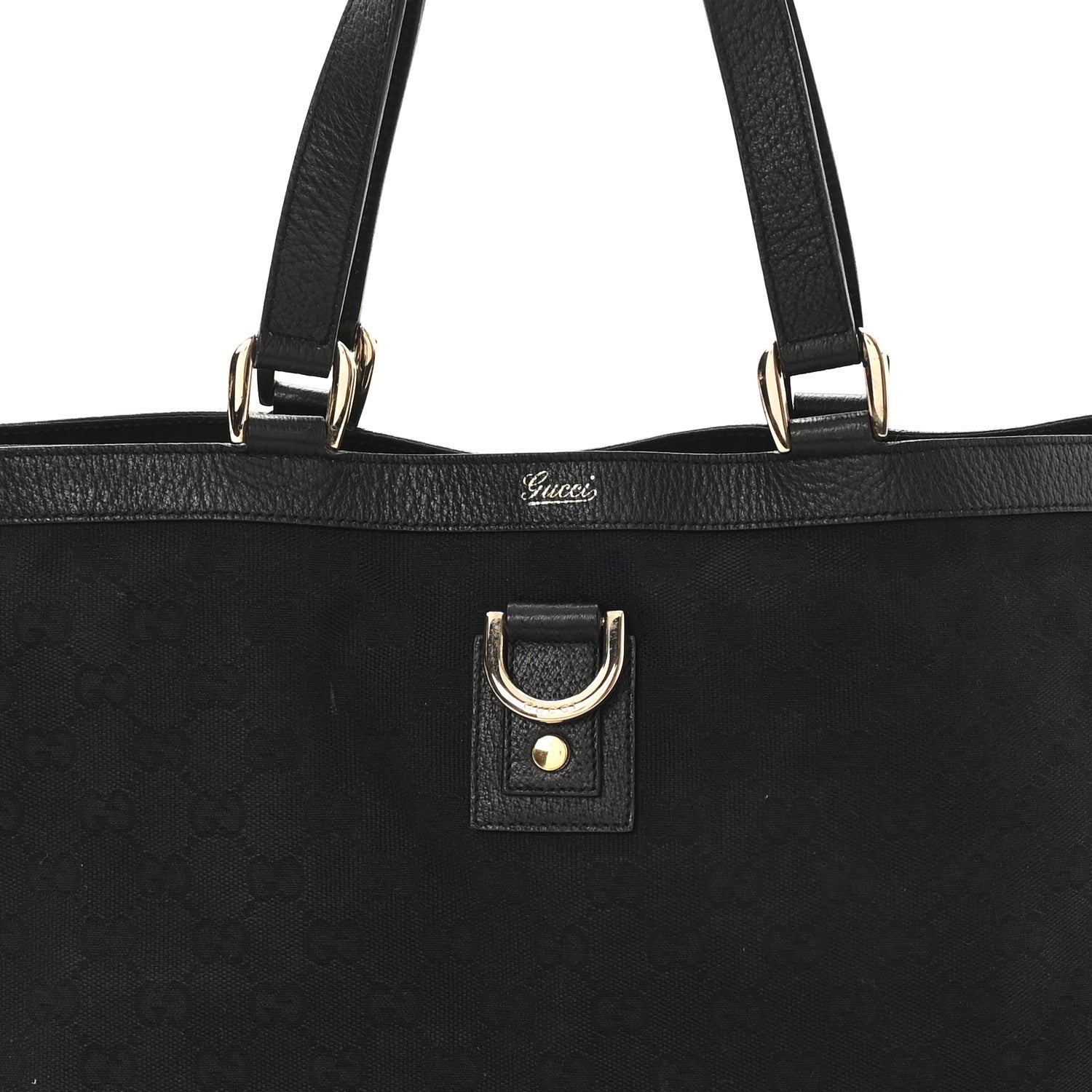 Gucci Monogram Large Abbey Tote Black