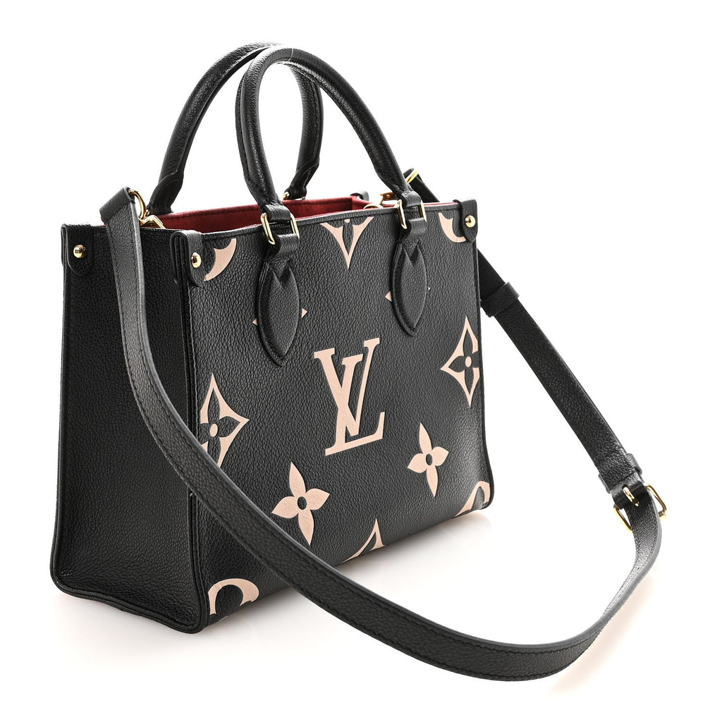 Louis Vuitton Empreinte Monogram Giant Onthego PM Black Beige