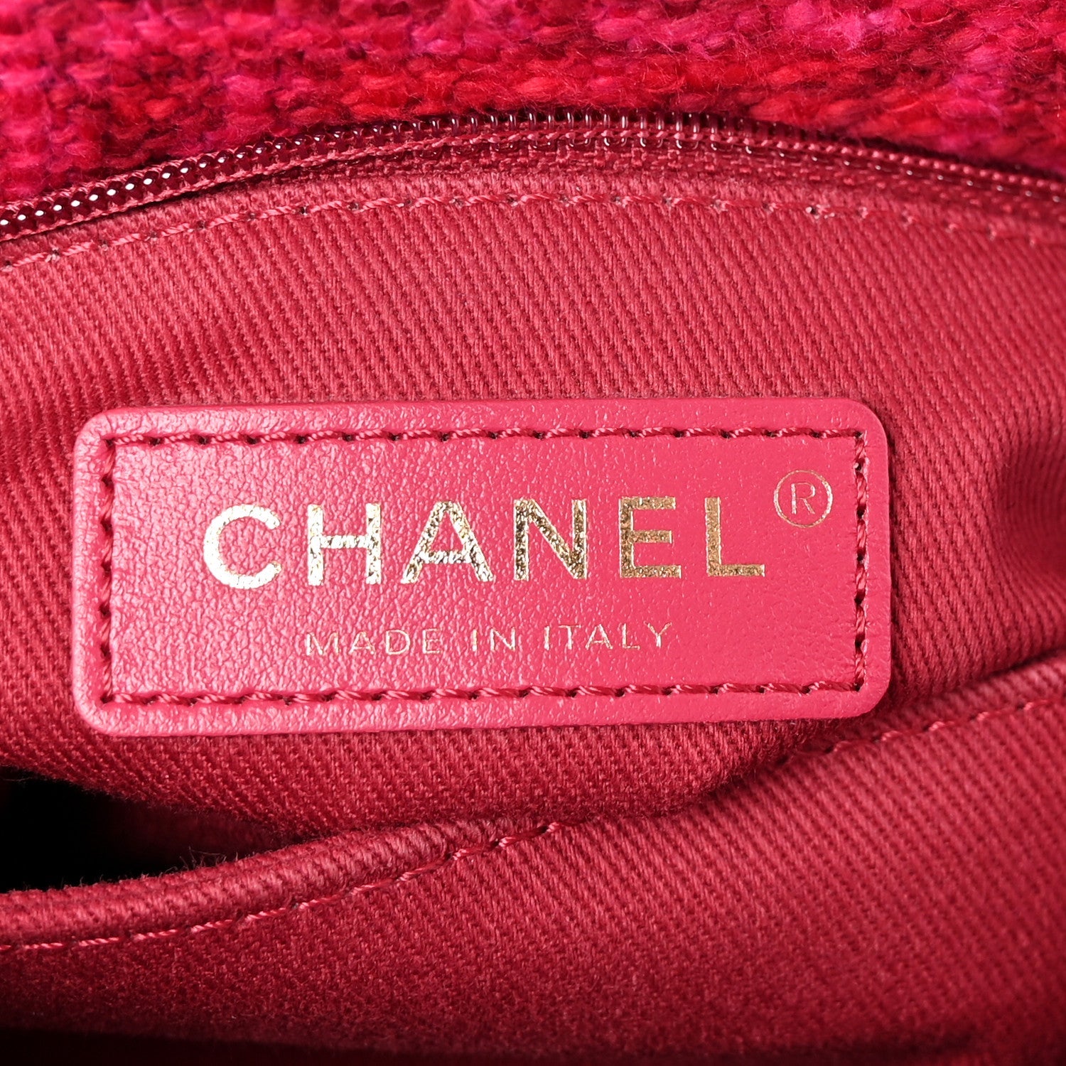 Chanel Tweed Mini Coco Handle Flap Fuchsia