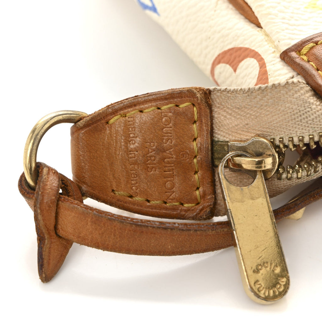 Louis Vuitton Monogram Multicolor Pochette Accessories White