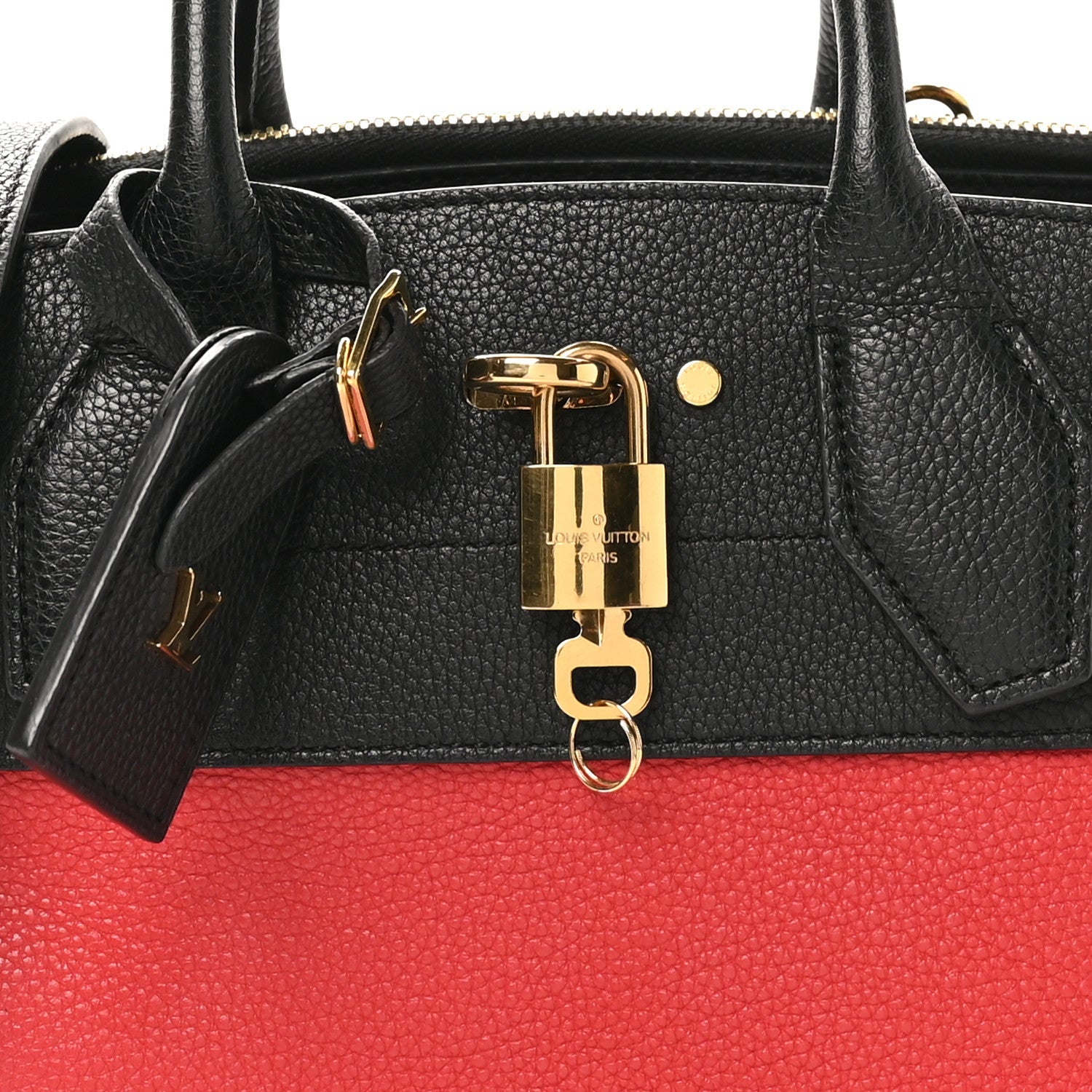 Louis Vuitton Taurillon City Steamer PM Black Rouge