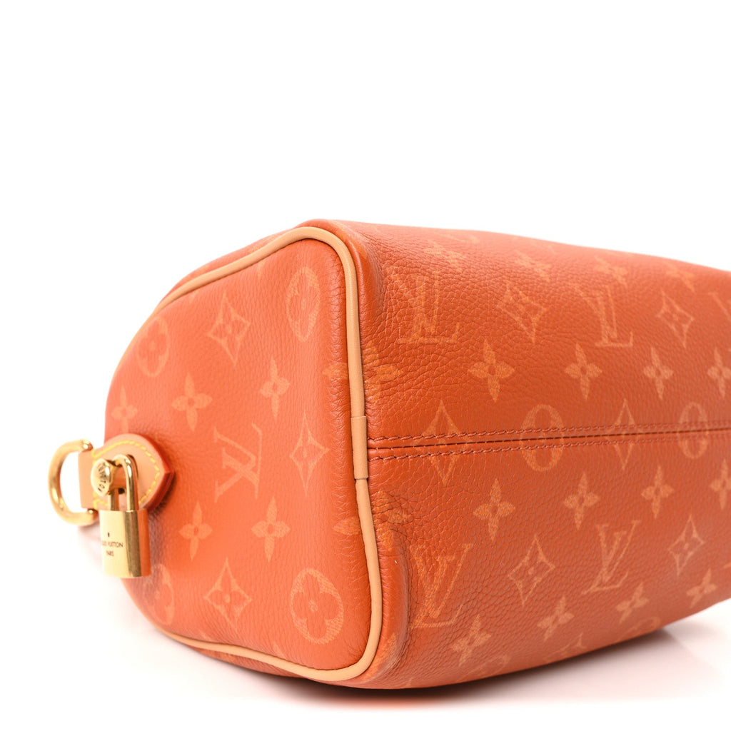 Louis Vuitton Calfskin Monogram Speedy P9 Bandouliere 20 Ochre