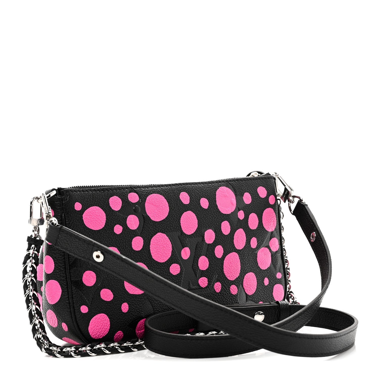 Louis Vuitton LV X YK Empreinte Multi Pochette Accessories Black Fuchsia