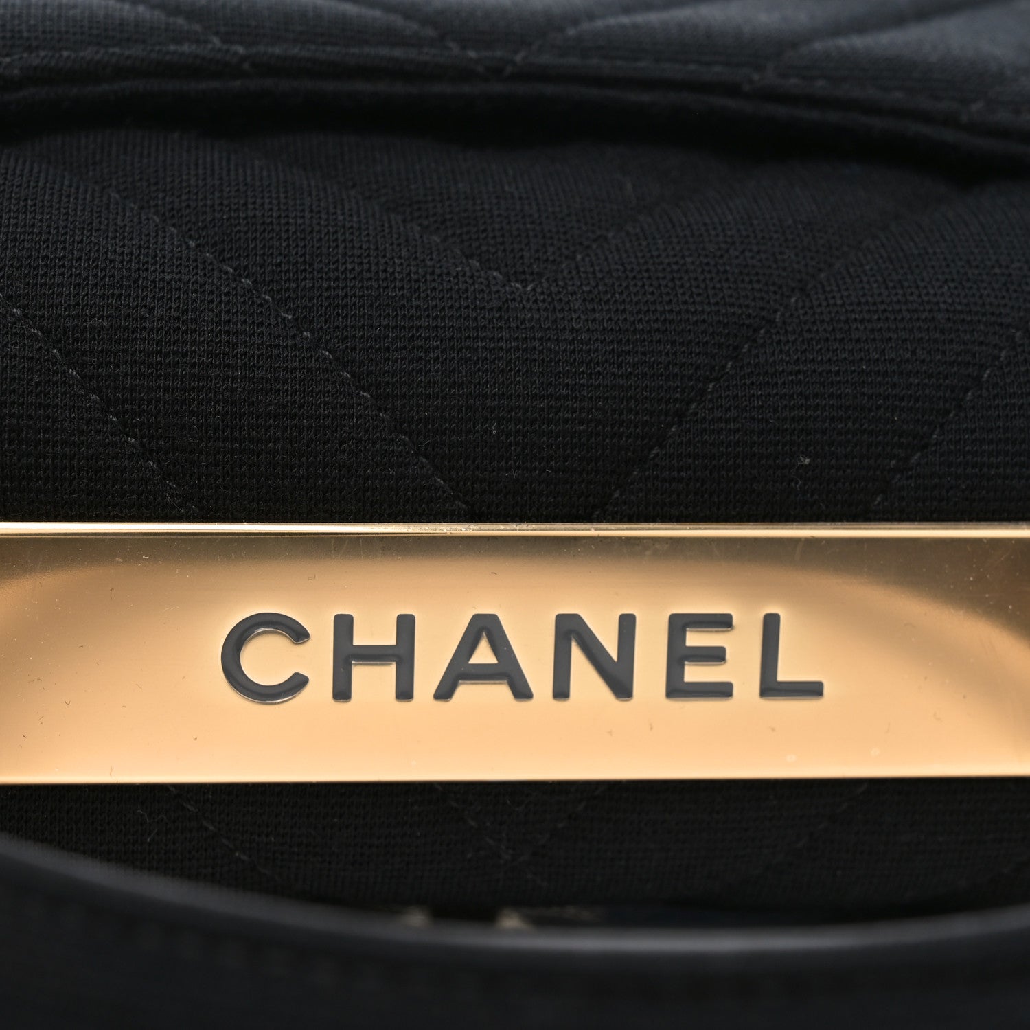 Chanel Jersey Chevron Quilted Small Trendy CC Dual Handle Flap Bag Black