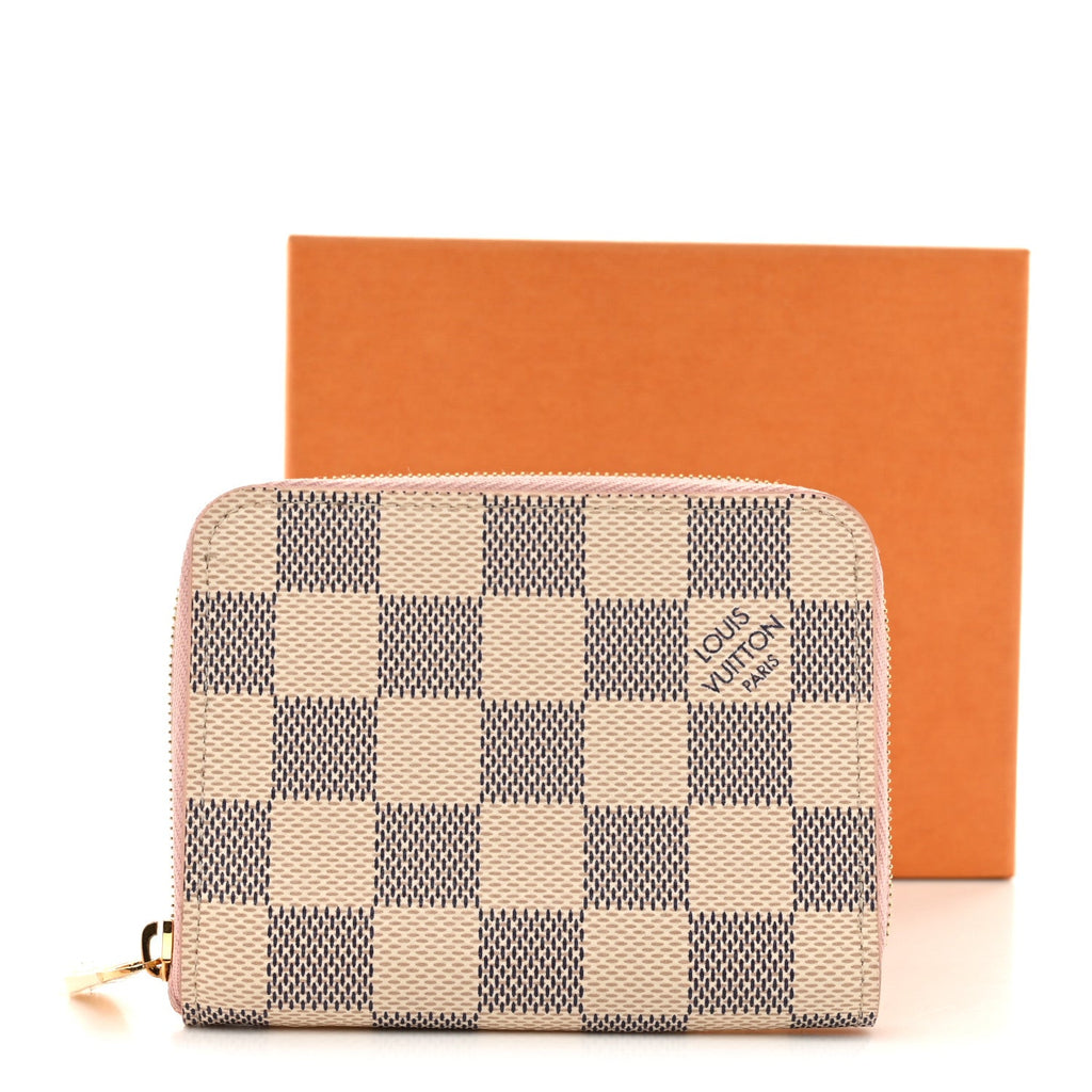 Louis Vuitton Damier Azur Zippy Coin Purse Rose Ballerine