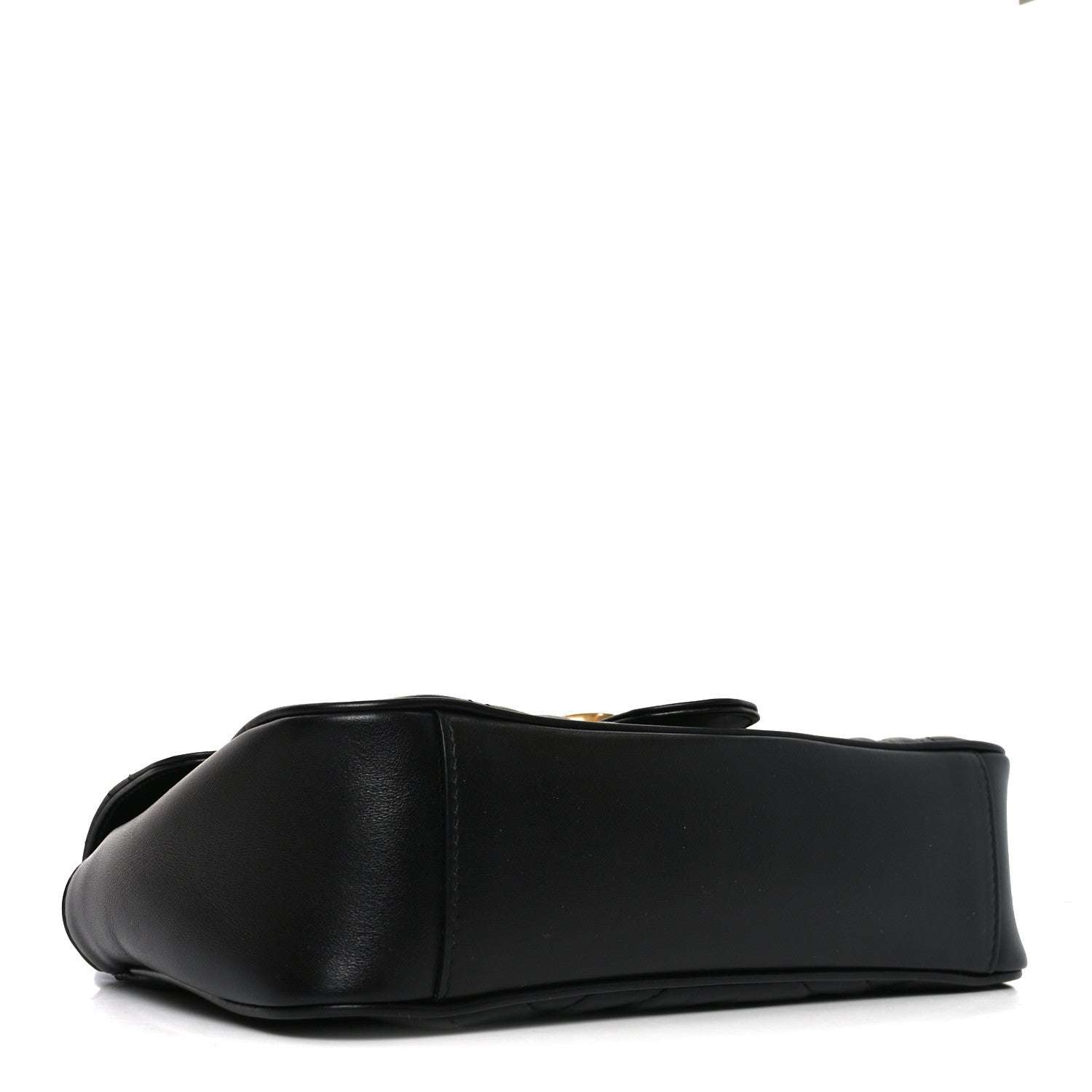 Gucci Calfskin Matelasse Small GG Marmont Shoulder Bag Black
