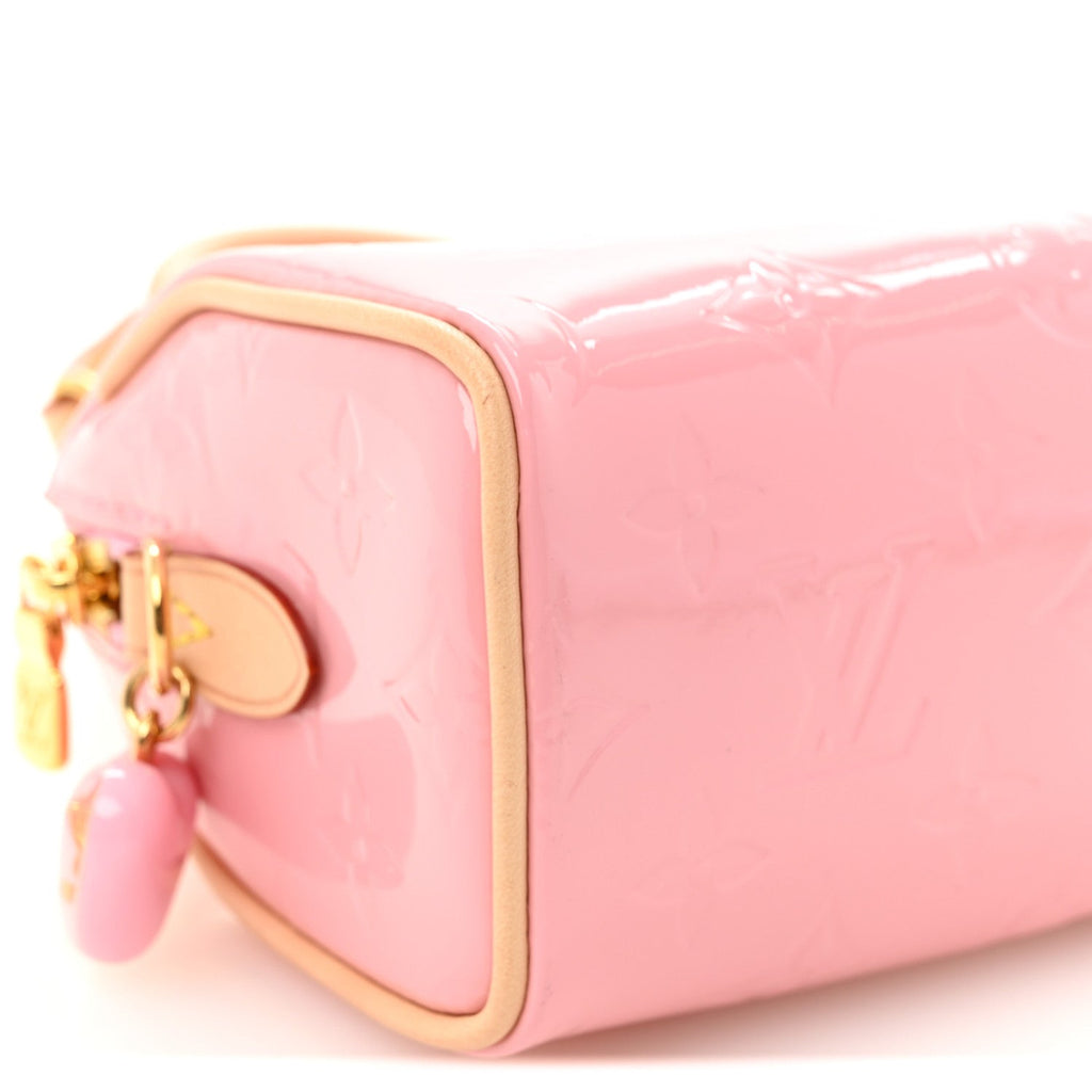 Louis Vuitton Vernis Monogram Nano Speedy Mochi Pink