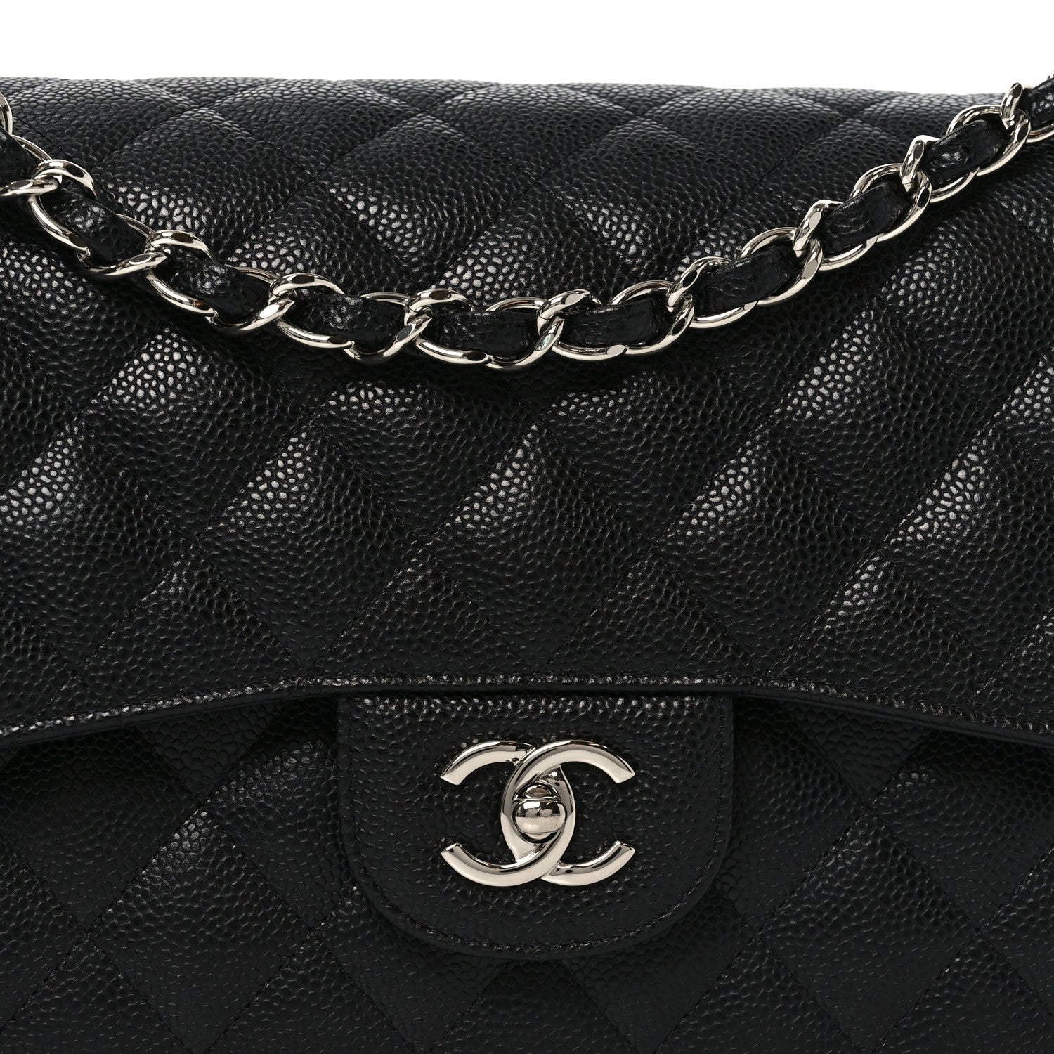 Chanel Caviar Quilted Jumbo Double Flap Black