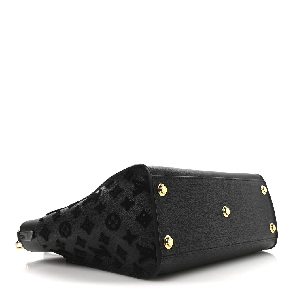 Louis Vuitton Calfskin Monogram Tufting On My Side Black