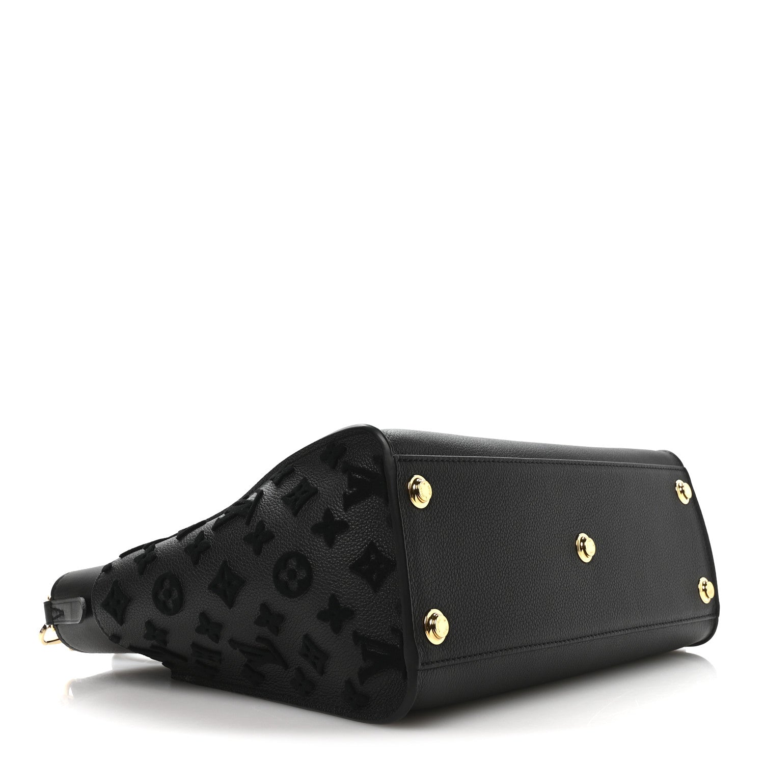 Louis Vuitton Calfskin Monogram Tufting On My Side Black
