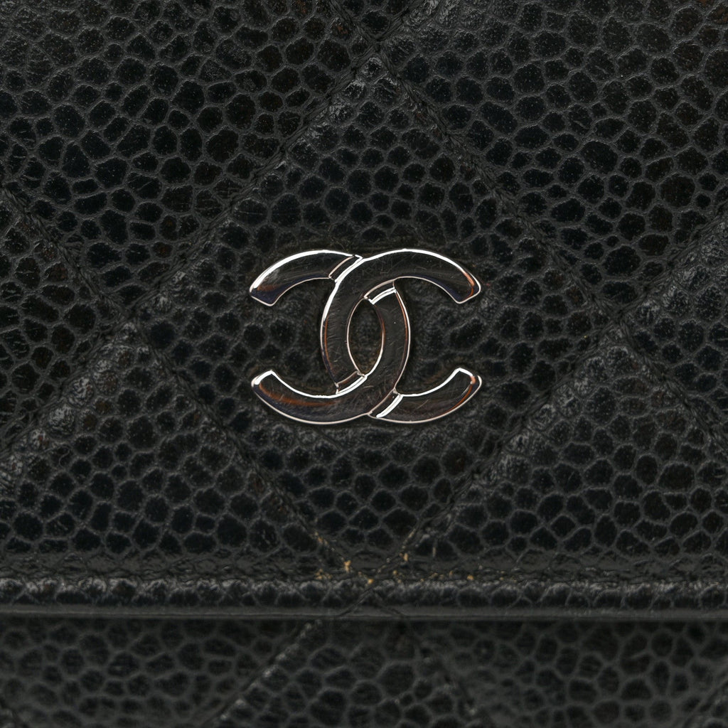 Chanel Caviar Quilted Wallet On Chain WOC Black