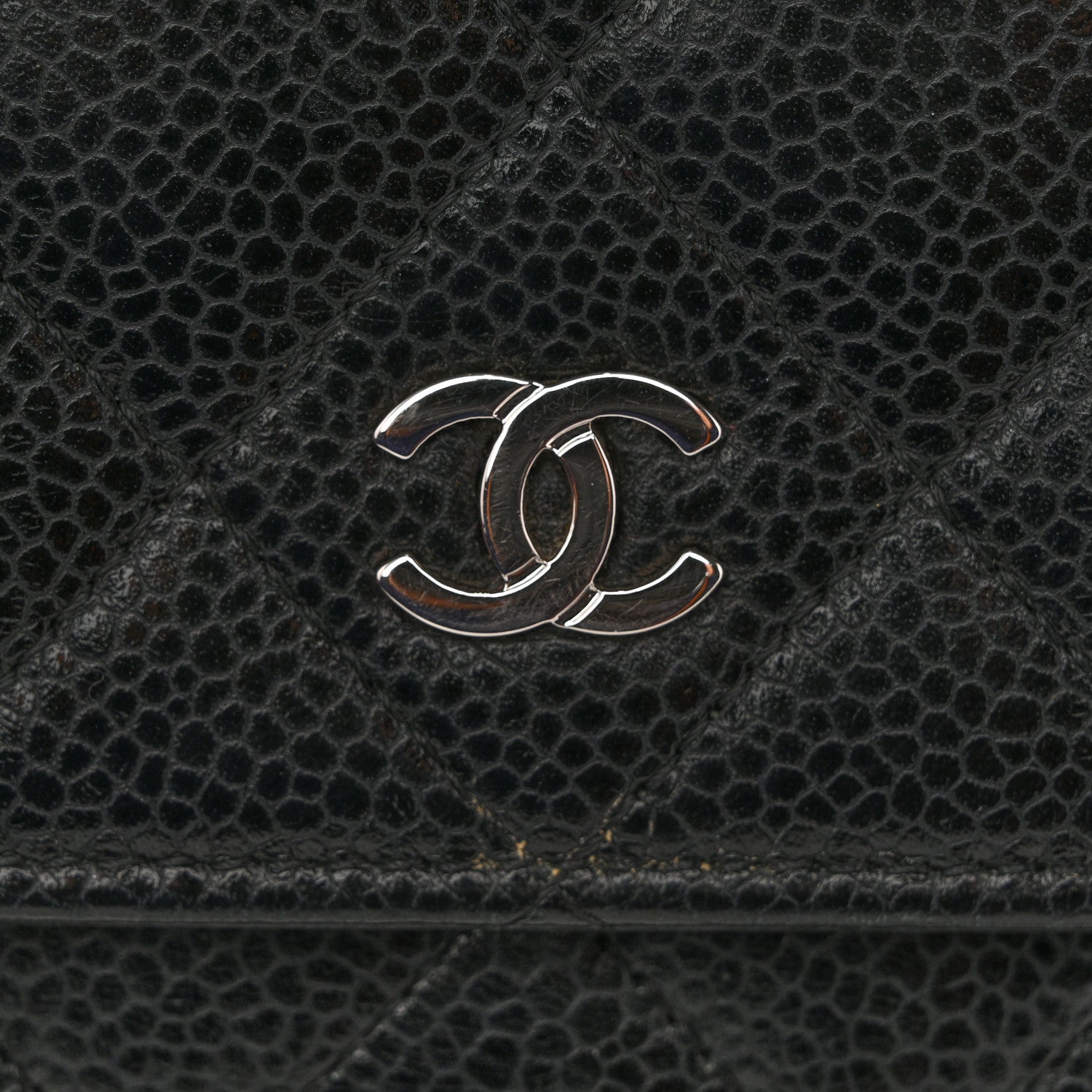 Chanel Caviar Quilted Wallet On Chain WOC Black
