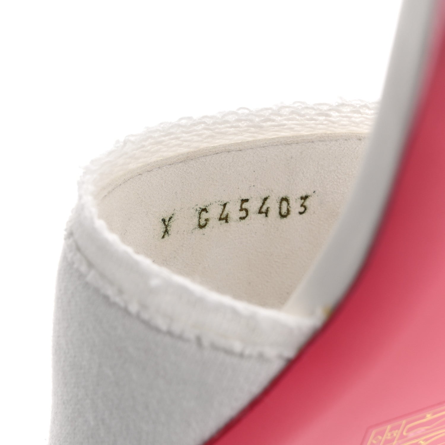 Jersey Knit CC Mules 37 White Fuchsia