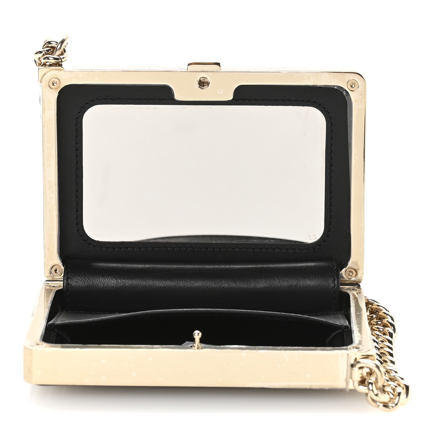 Chanel Patent Calfskin Boy Minaudiere Black