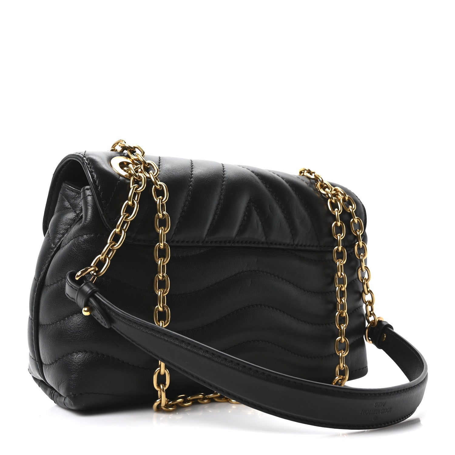 Louis Vuitton Calfskin LV New Wave Chain Bag Black