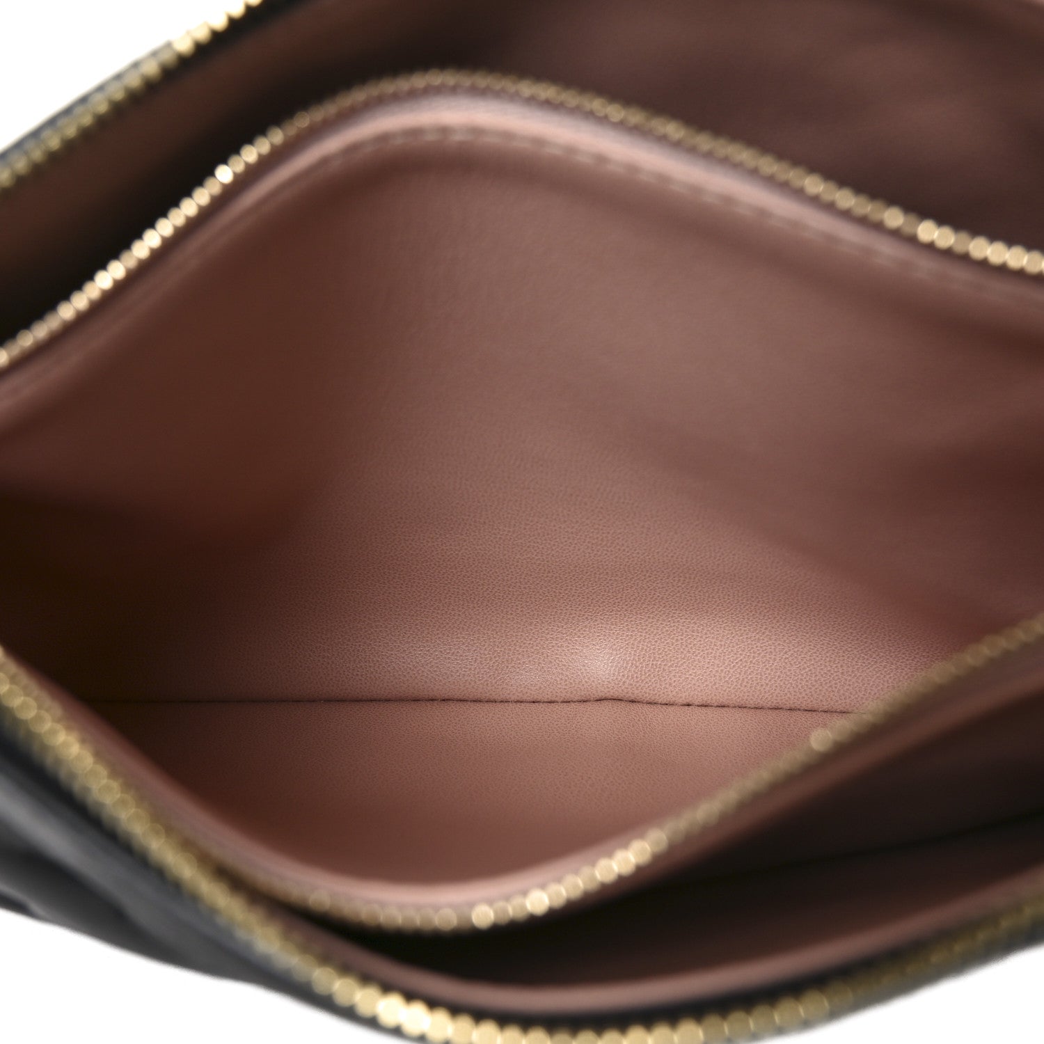 Louis Vuitton Lambskin Embossed Monogram Coussin PM Black
