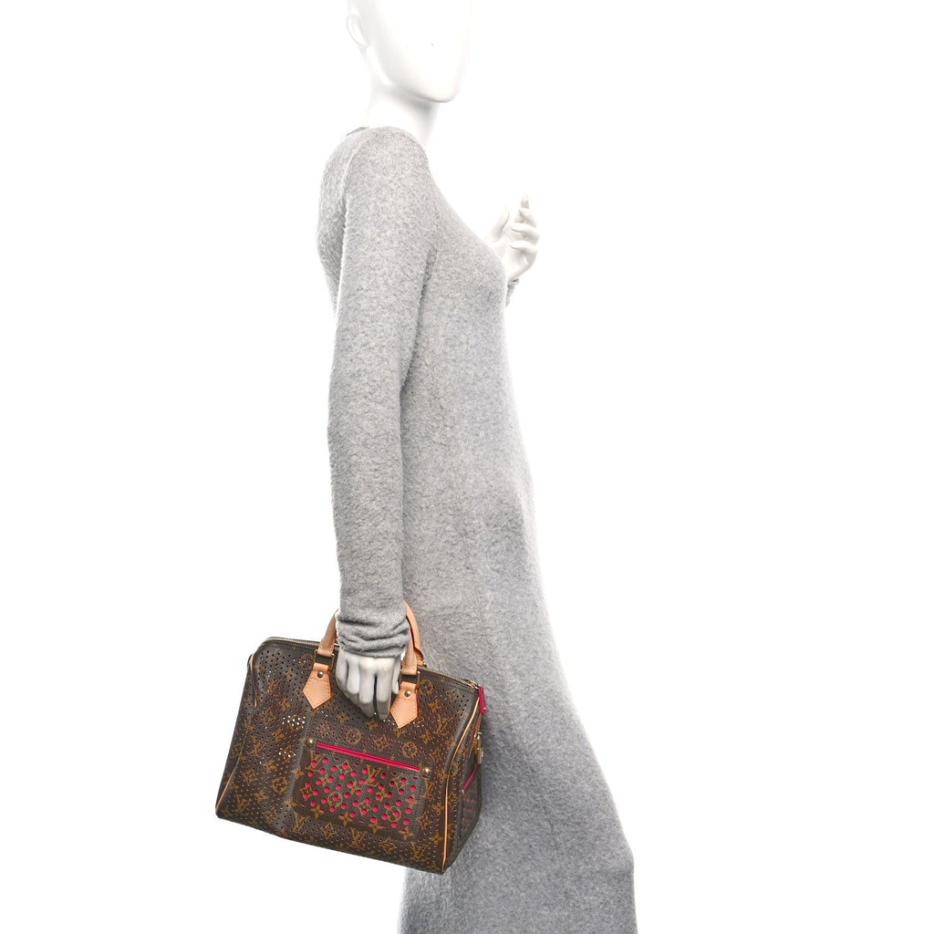 Louis Vuitton Monogram Perforated Speedy 30 Fuchsia