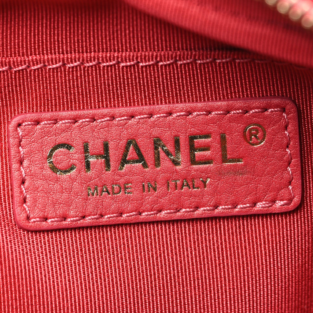Chanel Calfskin Quilted Day Trips Camera Case Pink