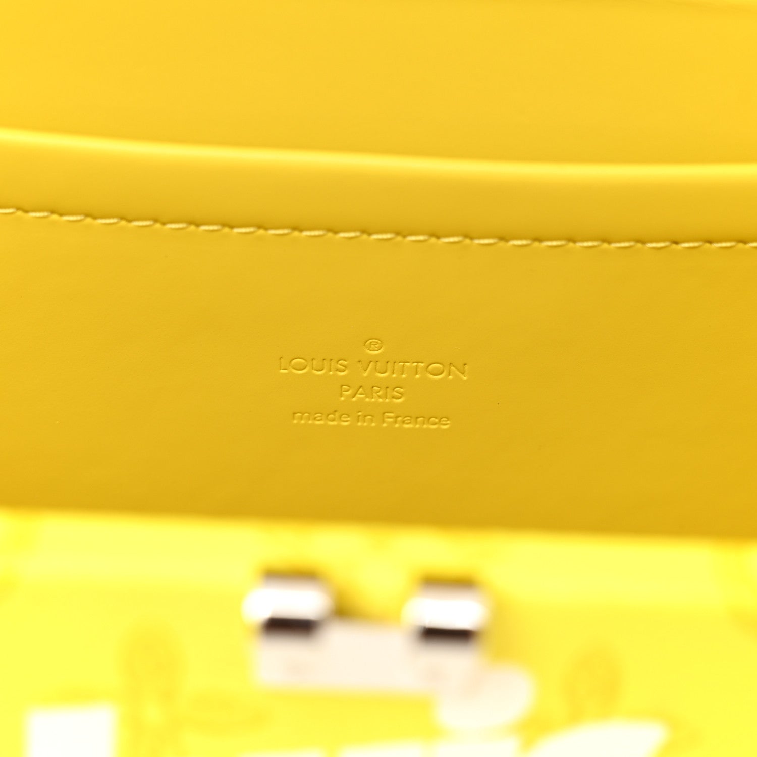 Louis Vuitton Vintage Monogram Everyday LV Clutch Trunk Jaune