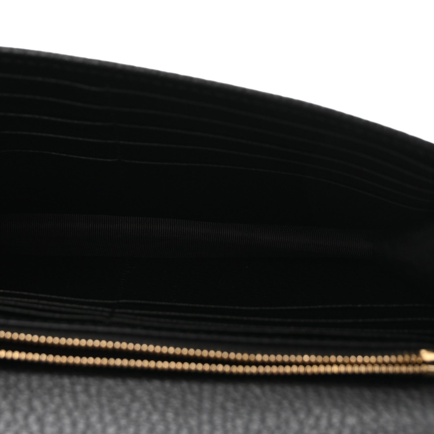 Gucci Dollar Calfskin Interlocking G Chain Wallet Black