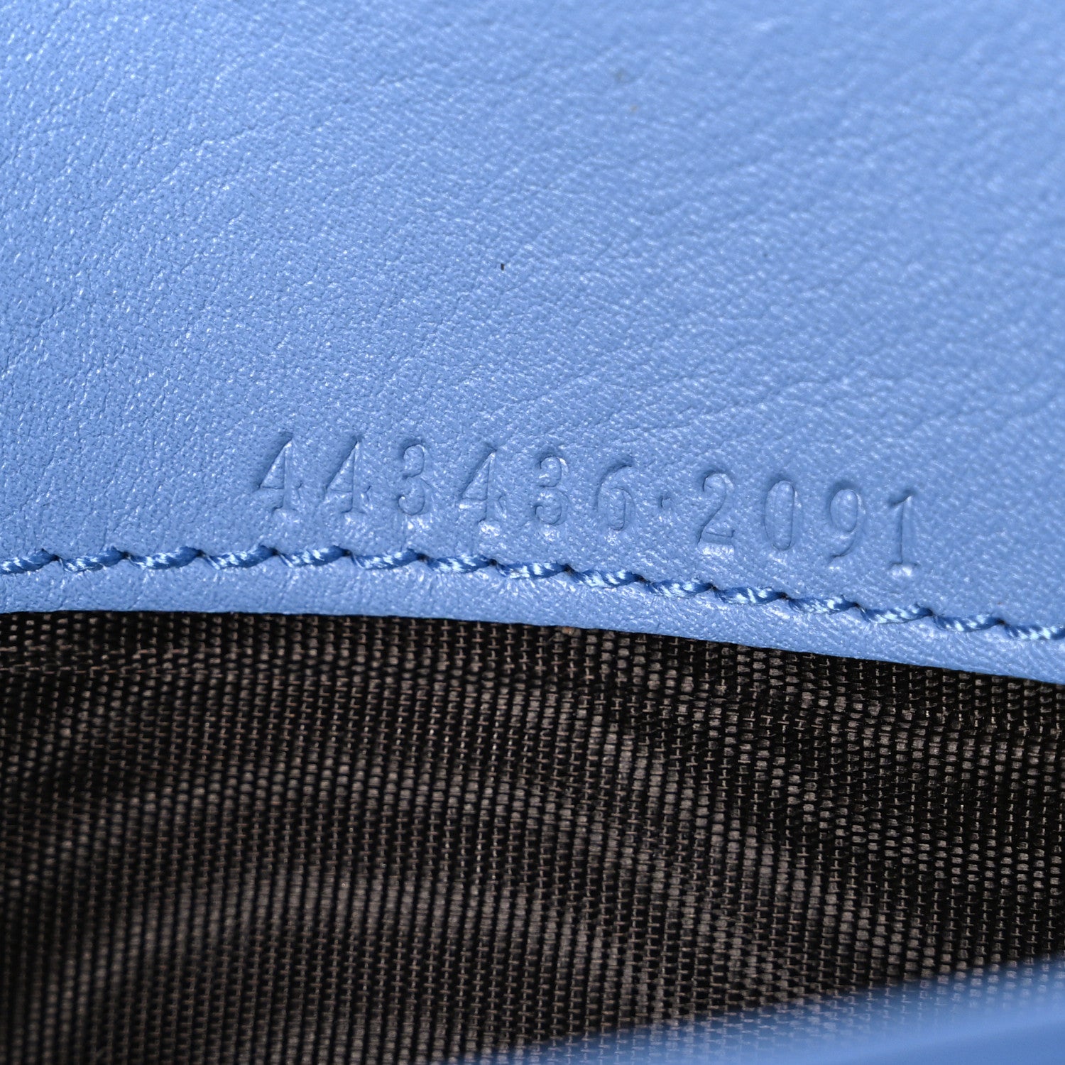 Gucci Calfskin Matelasse GG Marmont Continental Wallet Clear Sky Blue
