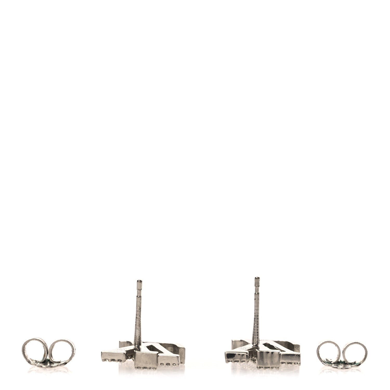 Louis Vuitton Crystal LV Iconic Earrings Silver
