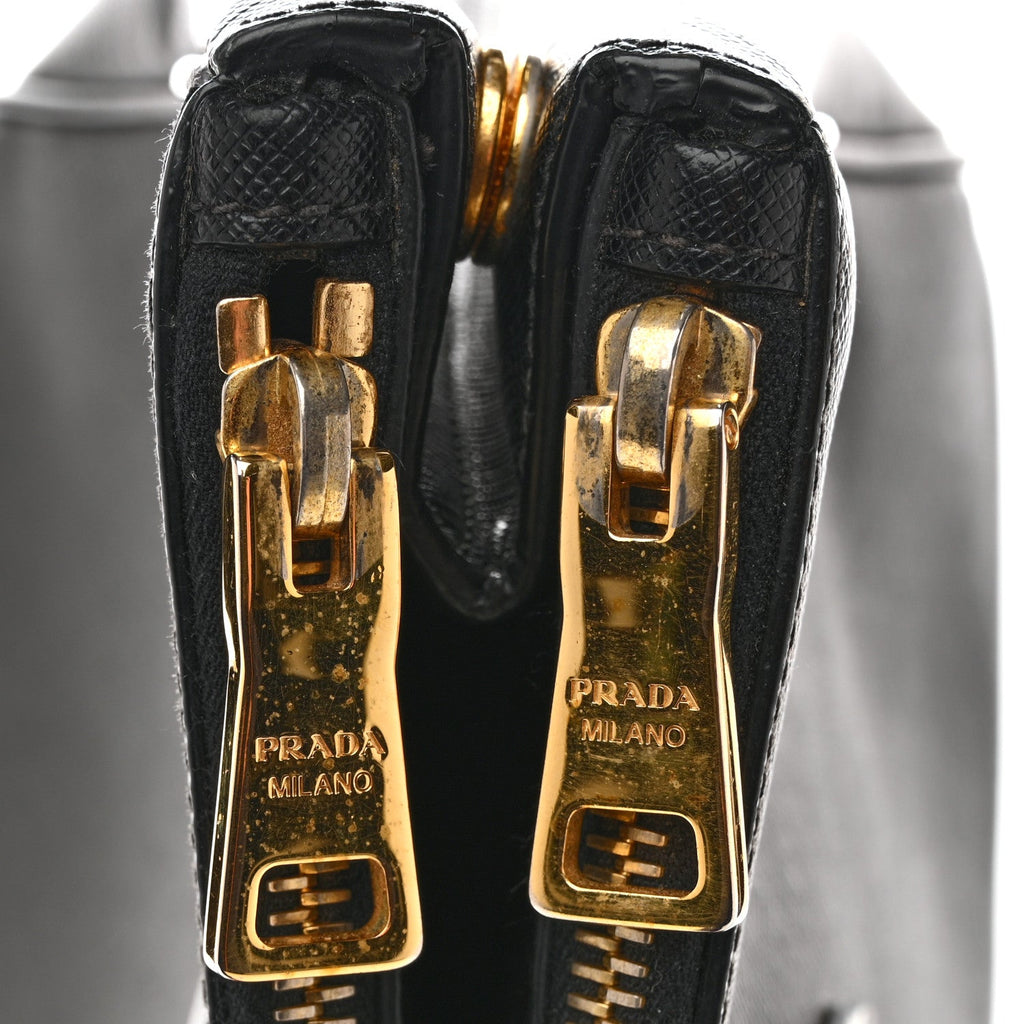 Prada Saffiano Lux Medium Galleria Double Zip Tote Black