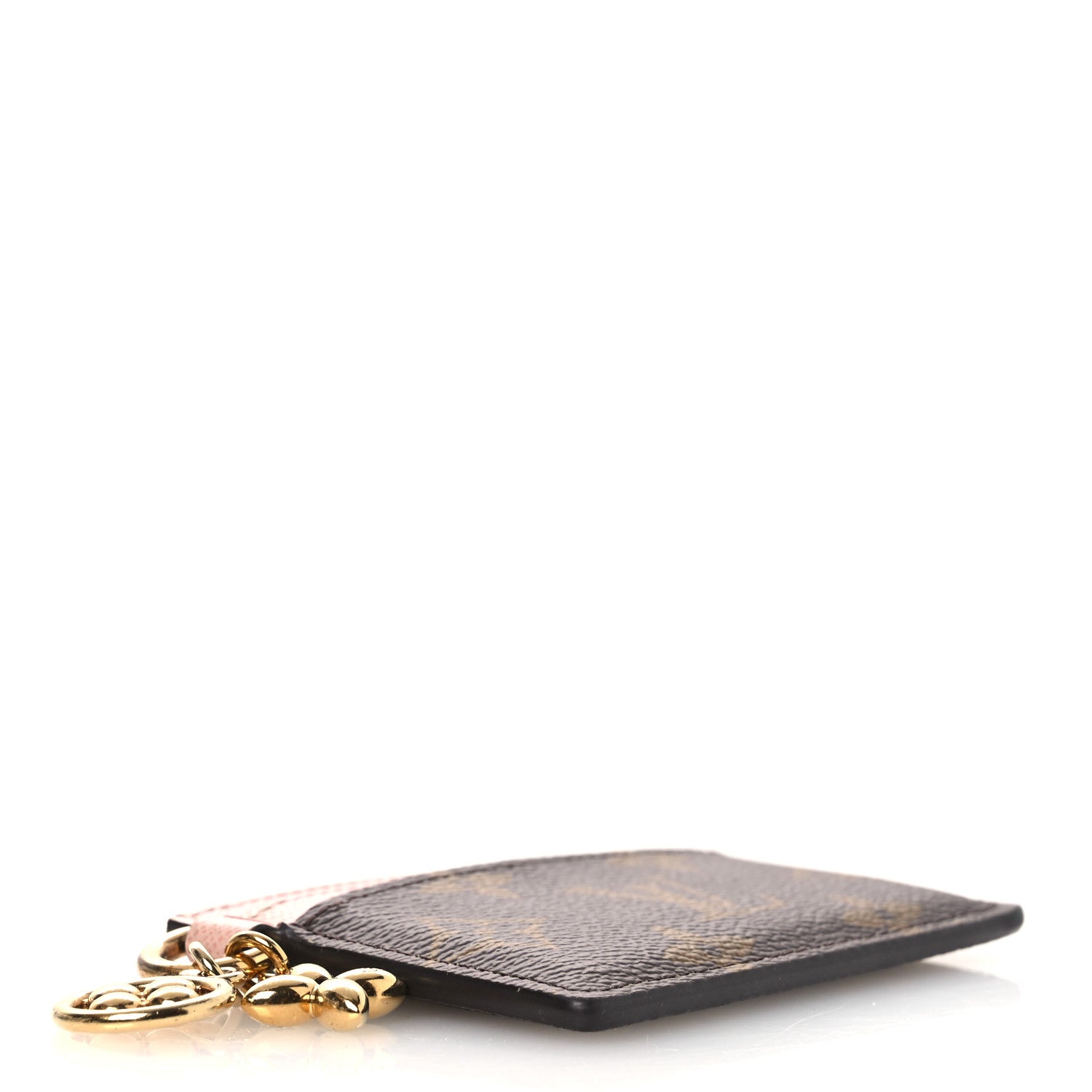 Louis Vuitton Monogram LV Charms Card Holder Rose Ballerine