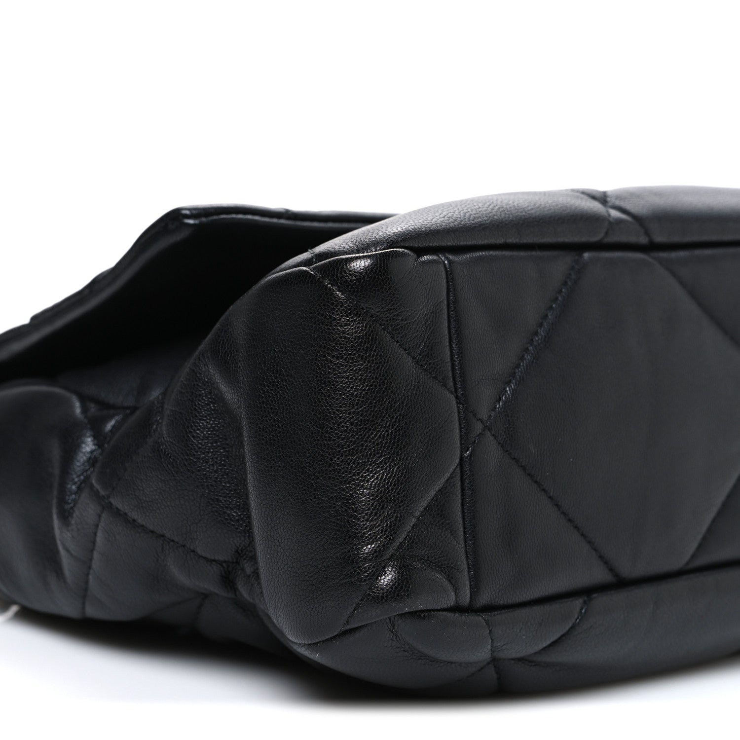 Chanel Goatskin Quilted Large Chanel 19 Flap Black