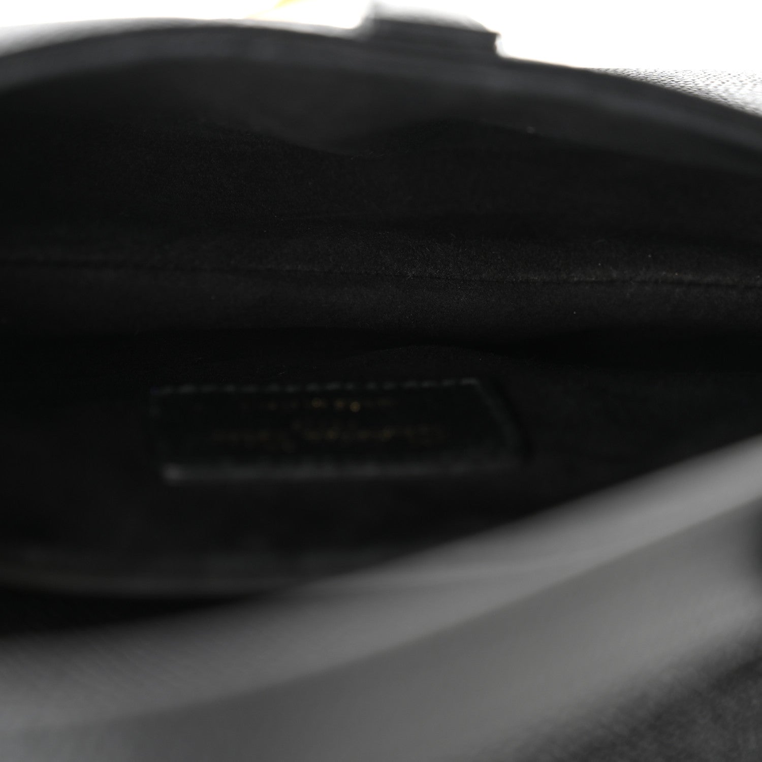 Christian Dior Grained Calfskin Mini Saddle Bag With Strap Black