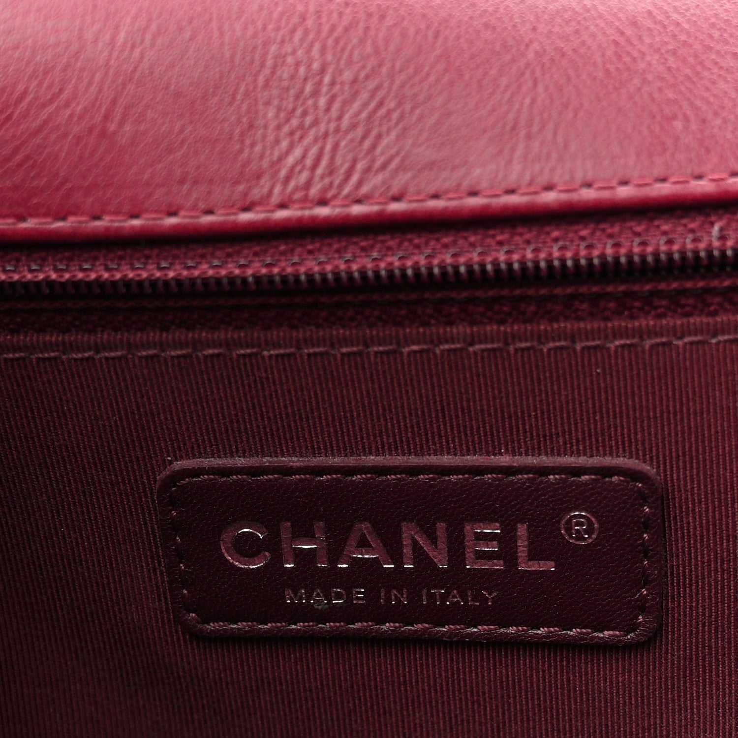 Chanel Calfskin Quilted Double Stitch New Medium Boy Flap Burgundy
