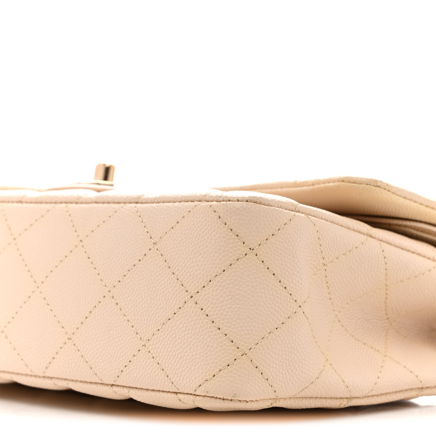 Chanel Caviar Quilted Medium Double Flap Light Beige