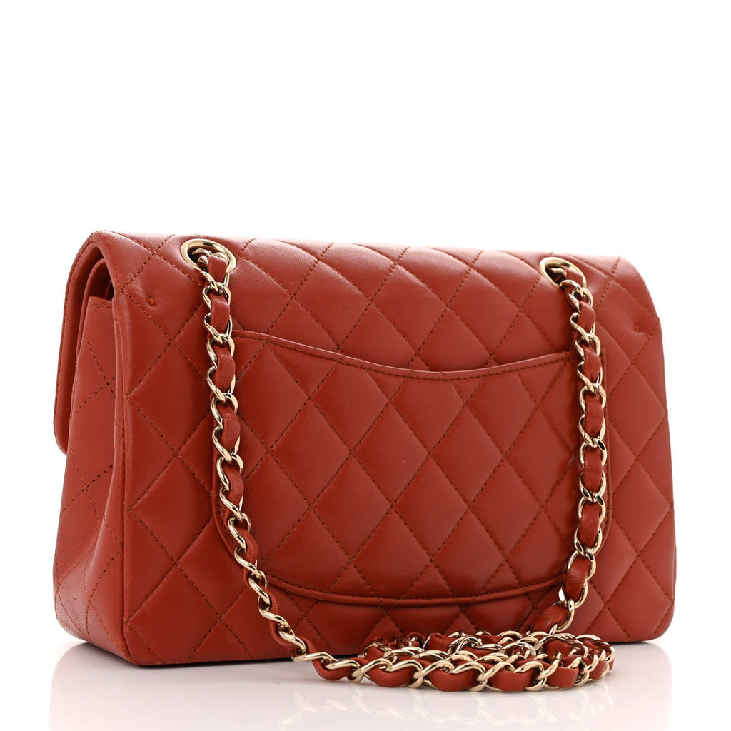 Chanel Lambskin Quilted Small Double Flap Red