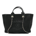 Chanel Mixed Fibers Small Deauville Tote Black