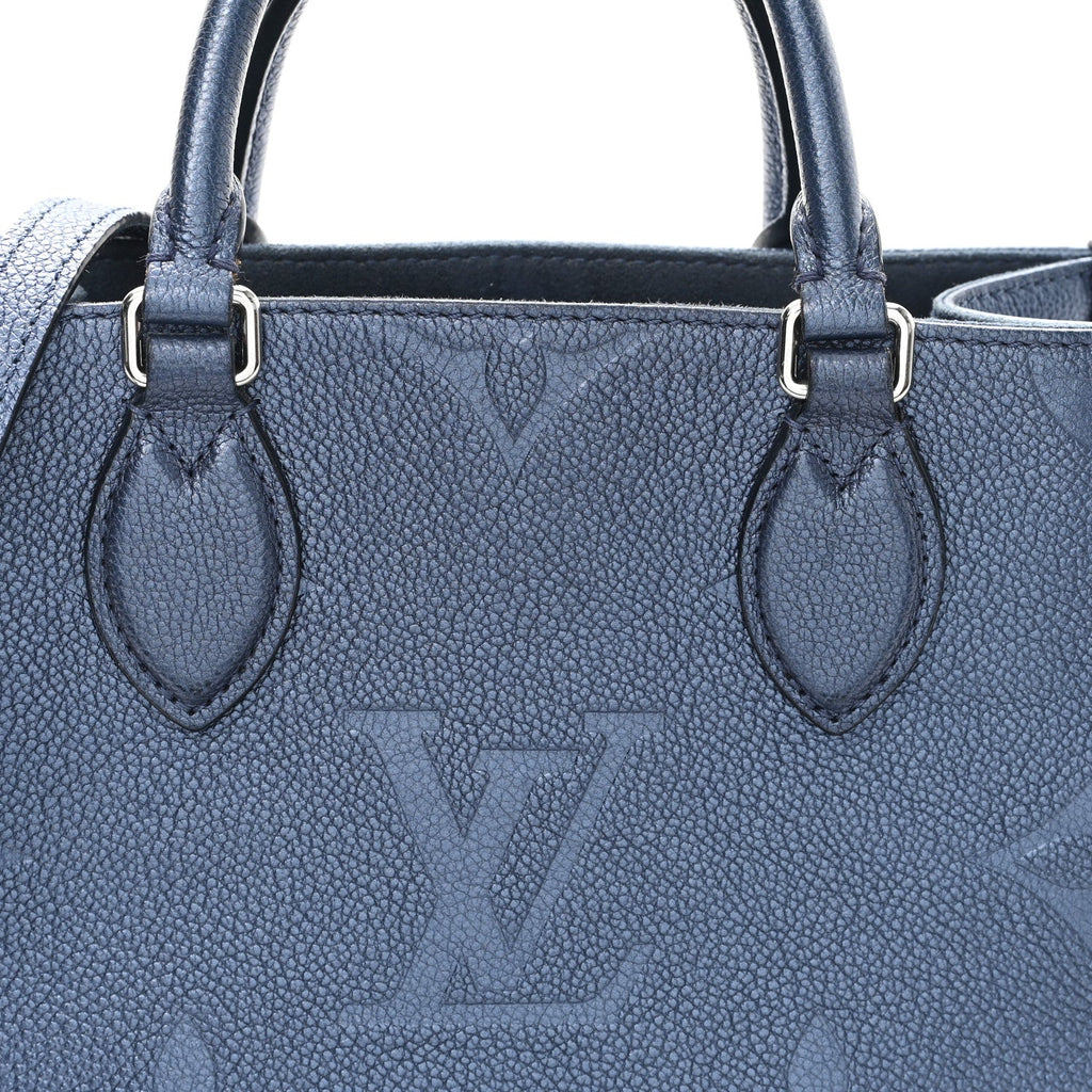 Louis Vuitton Metallic Empreinte Monogram Giant Onthego PM Navy Nacre