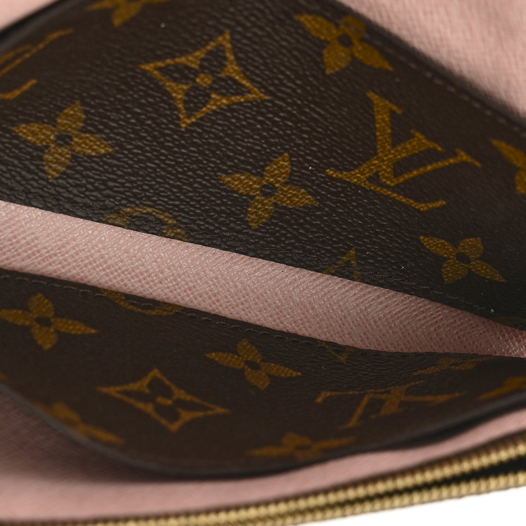 Louis Vuitton Monogram Emilie Wallet Rose Ballerine