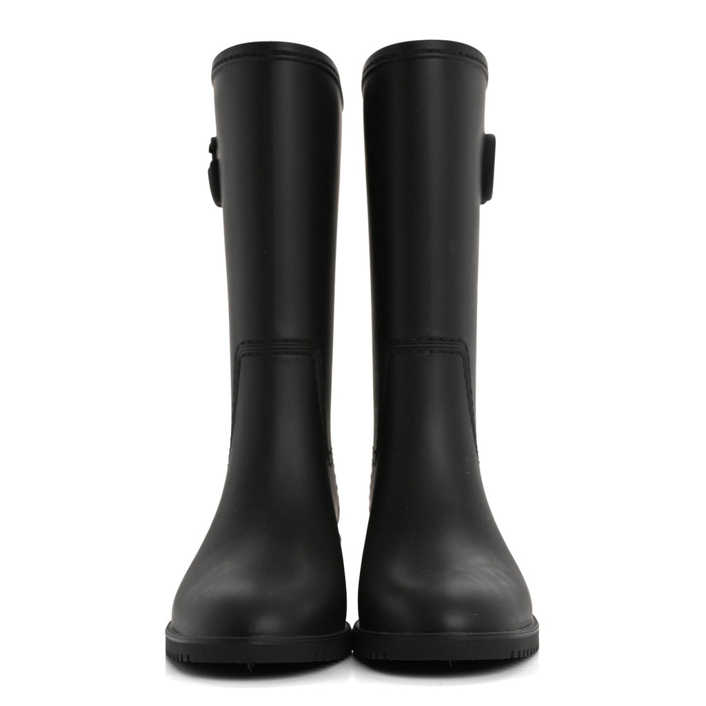 Gucci Rubber Double G Womens Rain Boots 37 Black