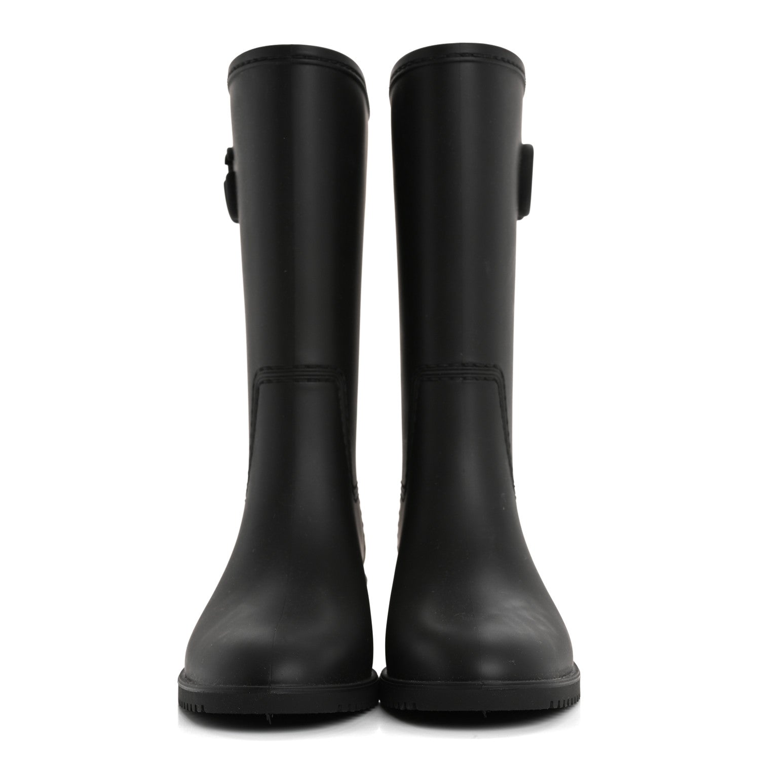 Gucci Rubber Double G Womens Rain Boots 37 Black